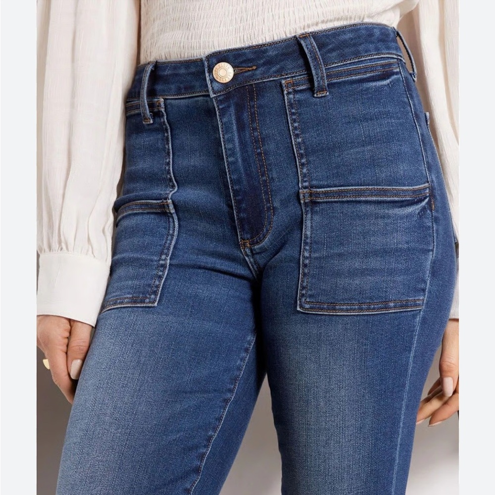 Kut From The Kloth Women’s Cropped Straight Jeans Size 8 – Dark Wash Stretch Den